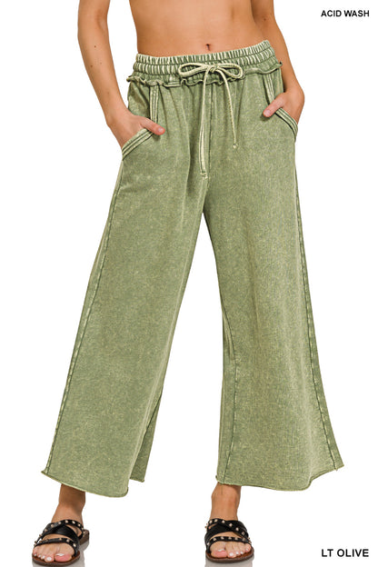 Washed Palazzo Pants